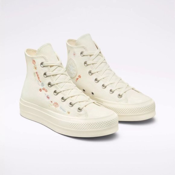 Converse Chuck Taylor All-Star Lift Hi in Things to Grow Egret - Picture 1 of 13